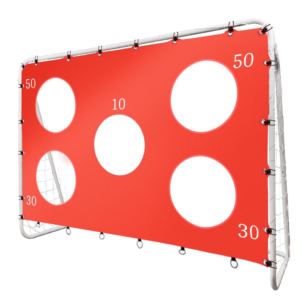 Fodboldmål til børn 2-i-1 med præcisionsdug 215 × 153 × 76 cm billede