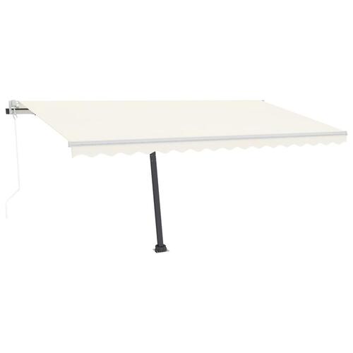 Fritstående markise 400x300 cm automatisk betjening cremefarvet