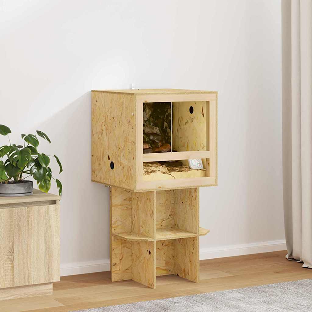 Terrarium Brun 50 x 50 x 100 cm OSB billede