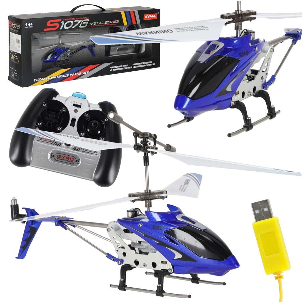Fjernstyret helikopter SYMA S107G - blå billede