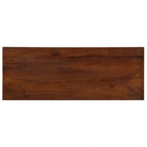 Bordplade 80x20x2,5 cm rektangulær massivt genbrugstræ