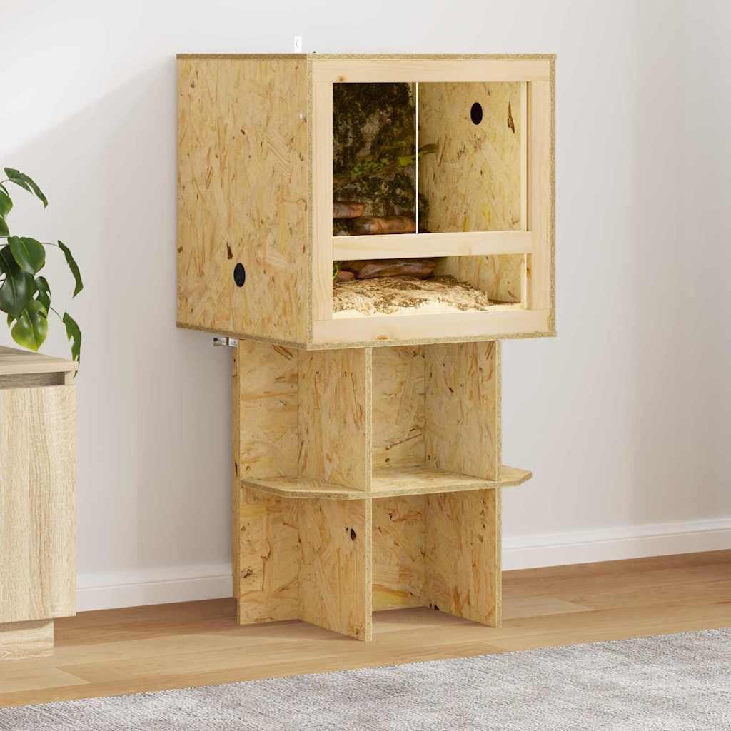 Terrariumbase Brun 50 x 50 x 50 cm OSB billede
