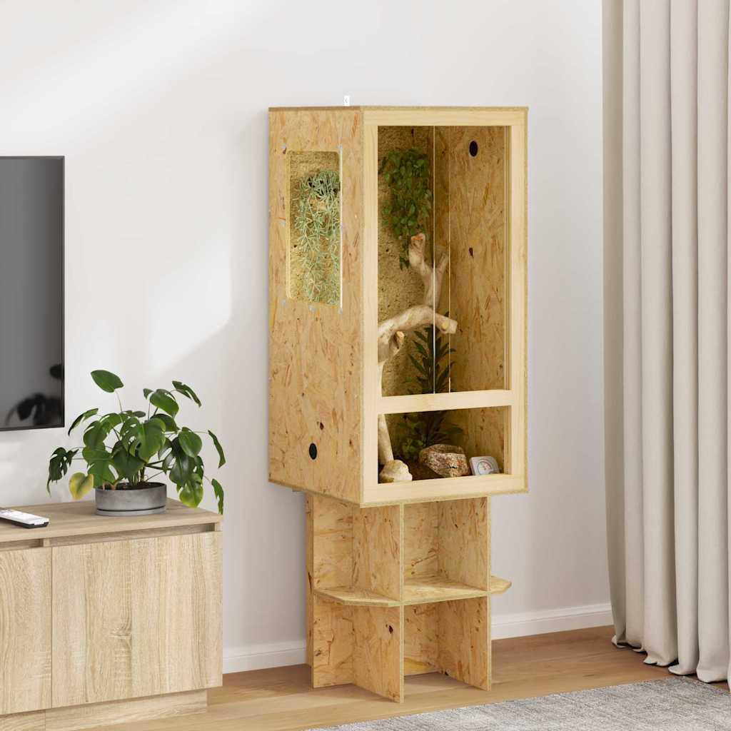 Terrarium Brun 50 x 50 x 100 cm OSB billede