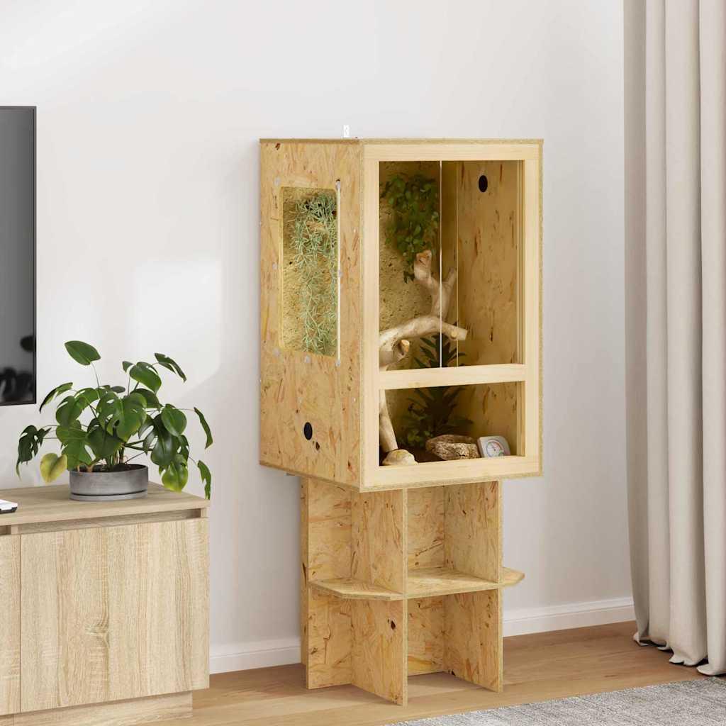 Terrarium Brun 50 x 50 x 80 cm OSB billede