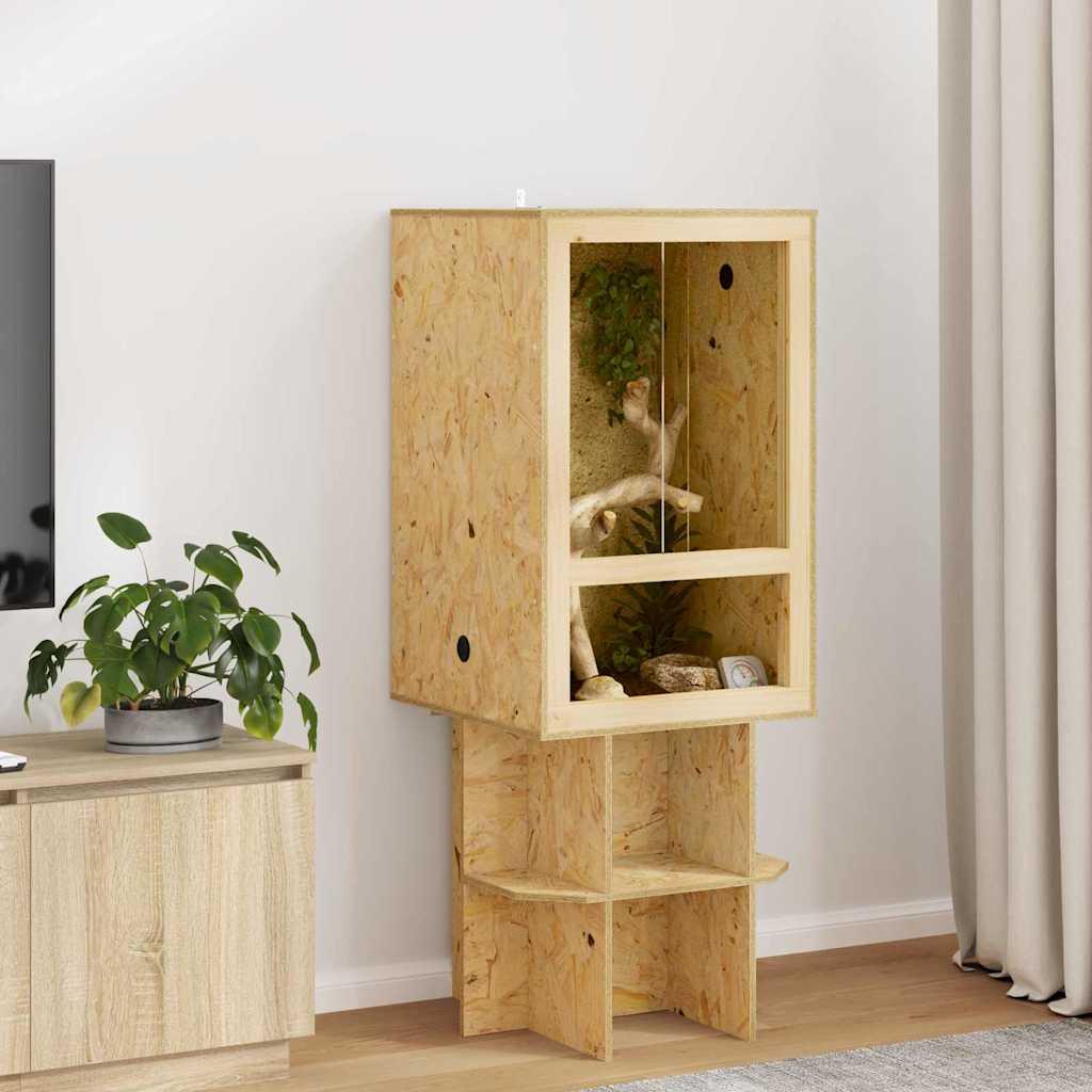 Terrarium Brun 50 x 50 x 80 cm OSB billede