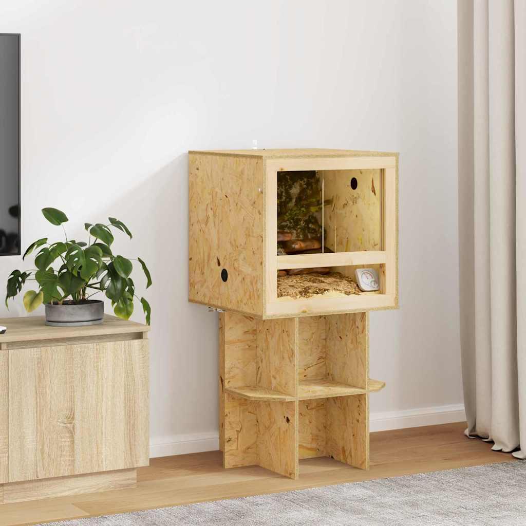 Terrarium Brun 50 x 50 x 50 cm OSB billede