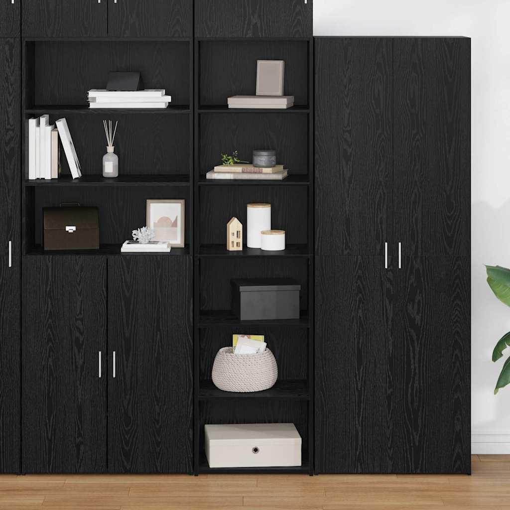 Kabinet Sort eg 50 x 41 x 185 cm Konstrueret træ billede