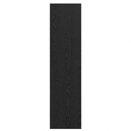 Garderobeskab i sort eg 50 × 30 × 200 cm - konstrueret træ, fritstående