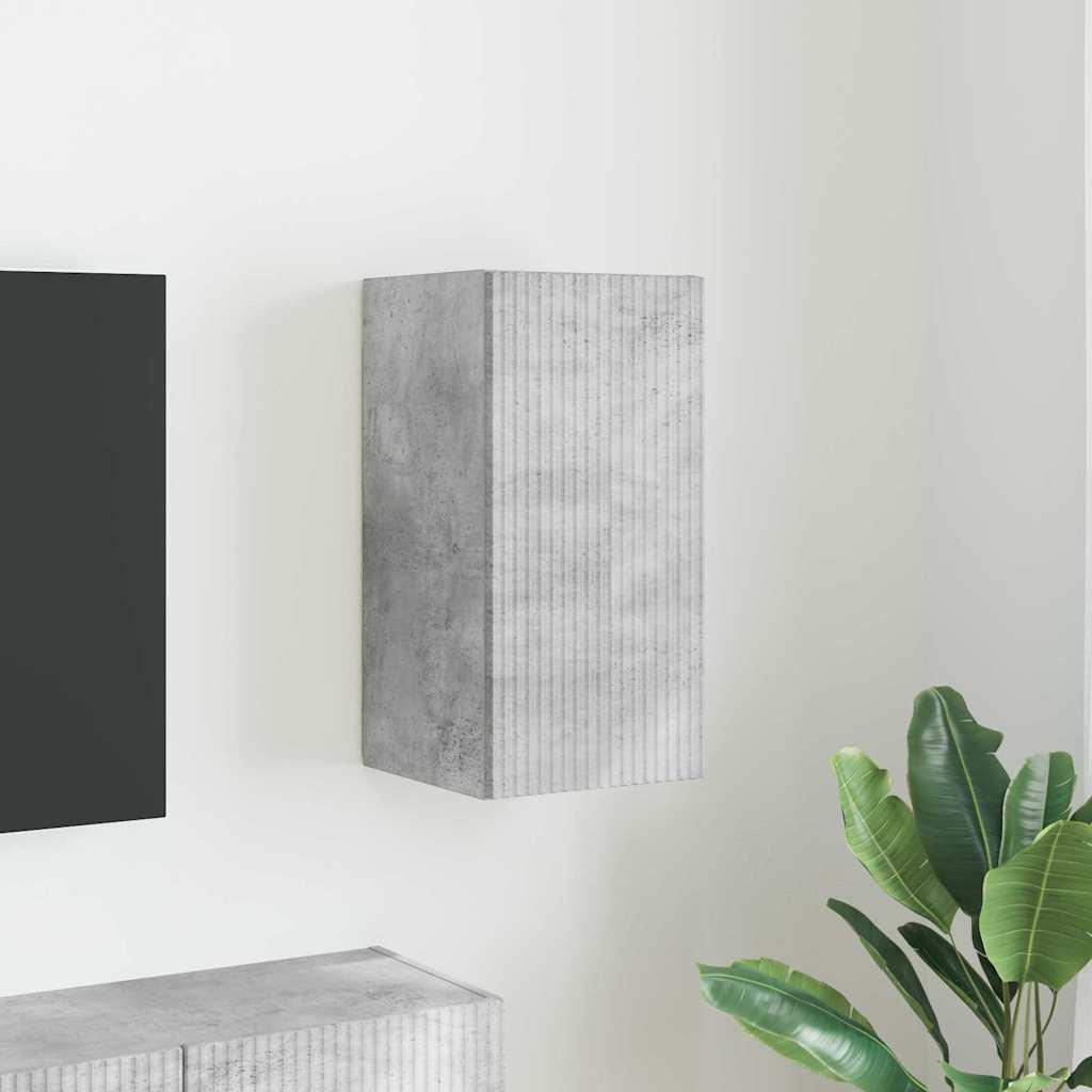 TV vægskab Vægmonteret Beton 30 x 31 x 60 cm Konstrueret træ billede