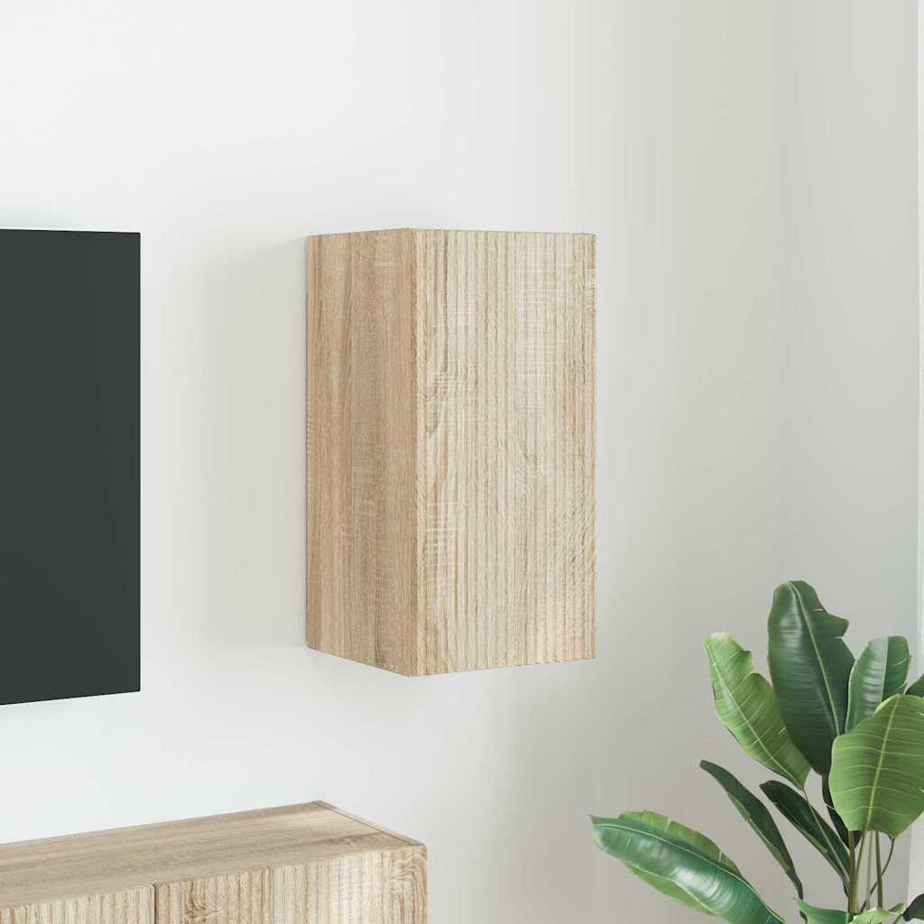 TV vægskab Vægmonteret Sonoma 30 x 31 x 60 cm Konstrueret træ billede