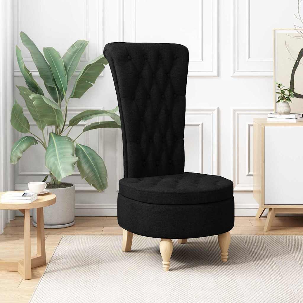Sækkestol Sort 56,5 x 70 x 110 cm Stof billede