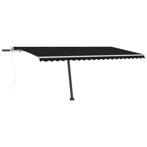 Fritstående markise 500x300 cm automatisk betjening antracitgrå