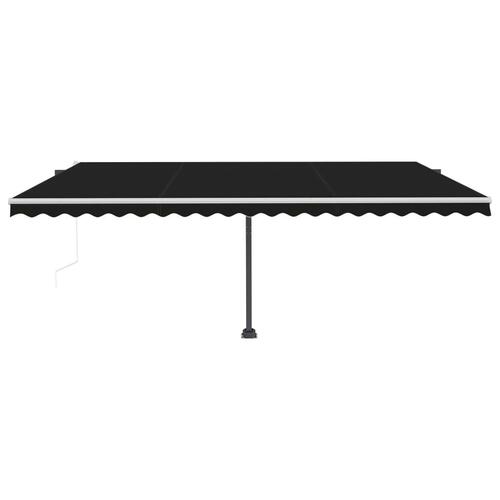 Fritstående markise 500x300 cm automatisk betjening antracitgrå