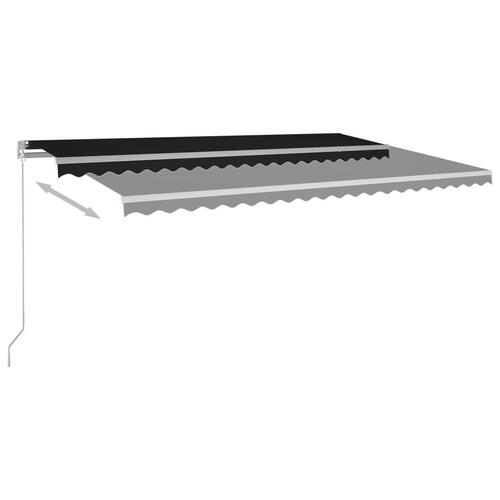 Fritstående markise 500x300 cm automatisk betjening antracitgrå