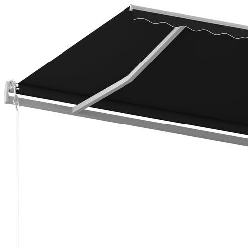 Fritstående markise 500x300 cm automatisk betjening antracitgrå