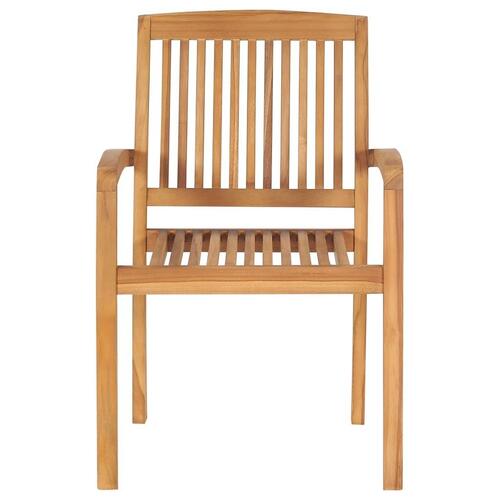 Havestole 2 stk. med beige hynder massivt teaktræ