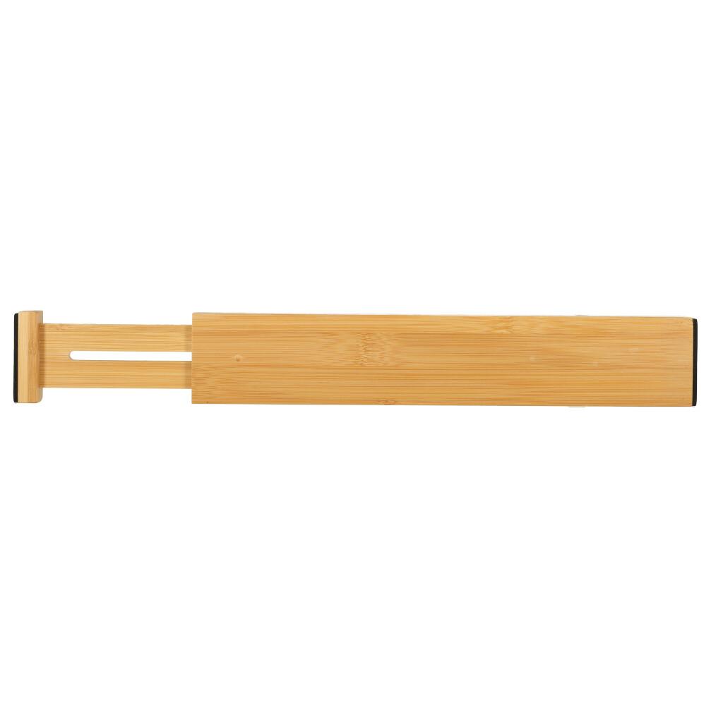 Skuffeorganizer - justerbar bambusadskiller 43×6×1,5 cm (1 stk) billede