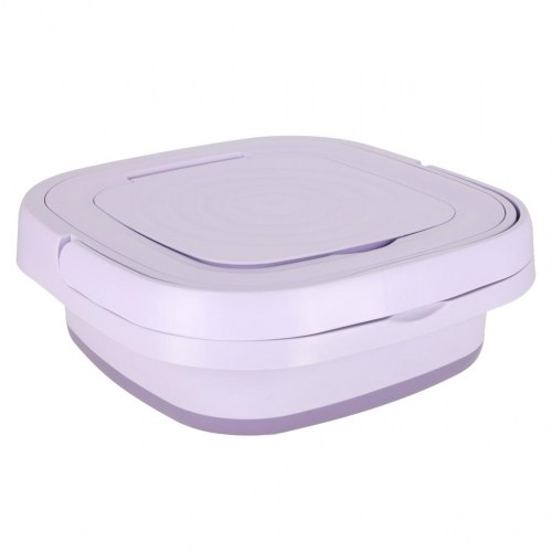 Mini vaskemaskine - foldbar, bærbar 8 l, lilla