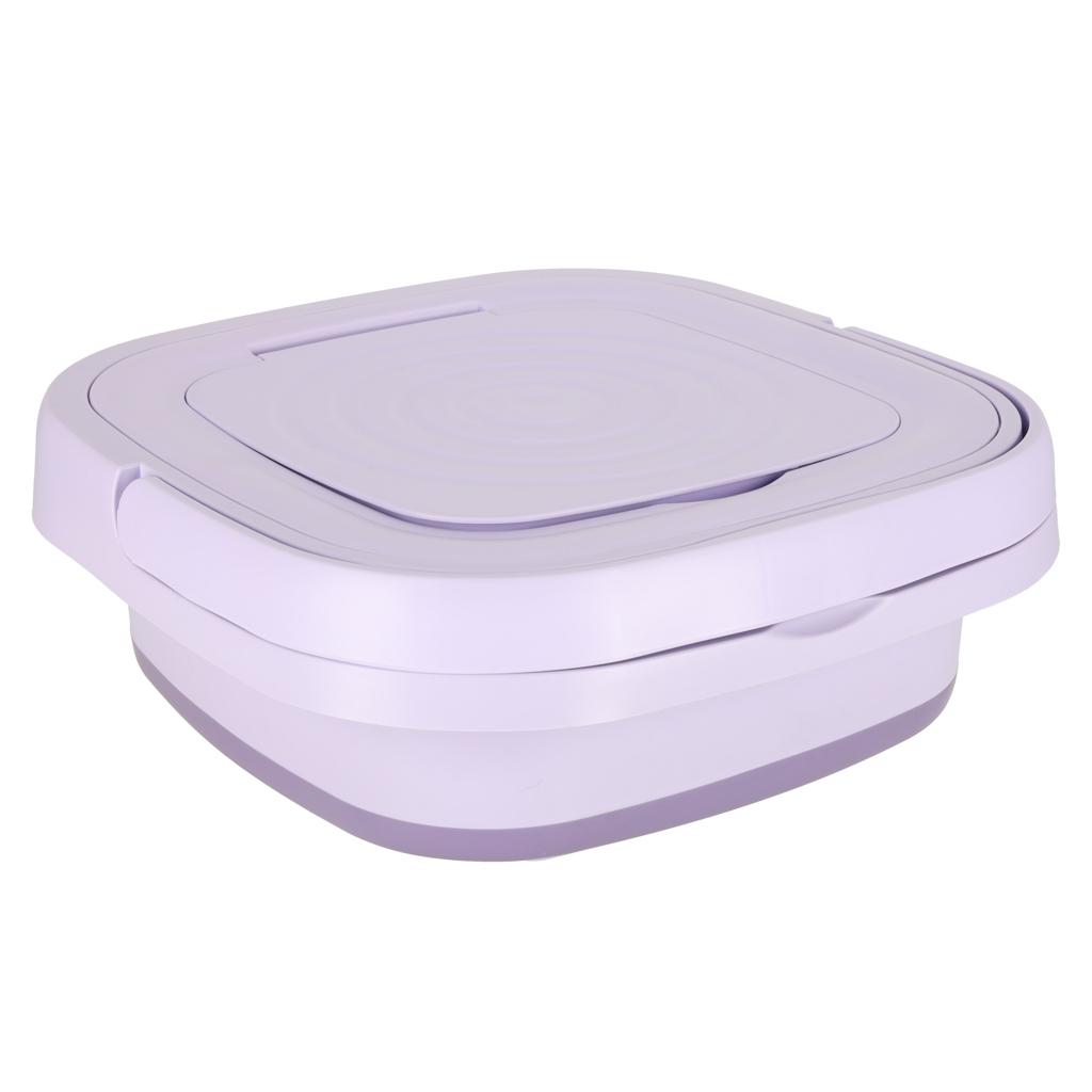 Mini vaskemaskine - foldbar, bærbar 8 l, lilla