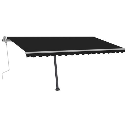 Fritstående markise 400x350 cm manuel betjening antracitgrå