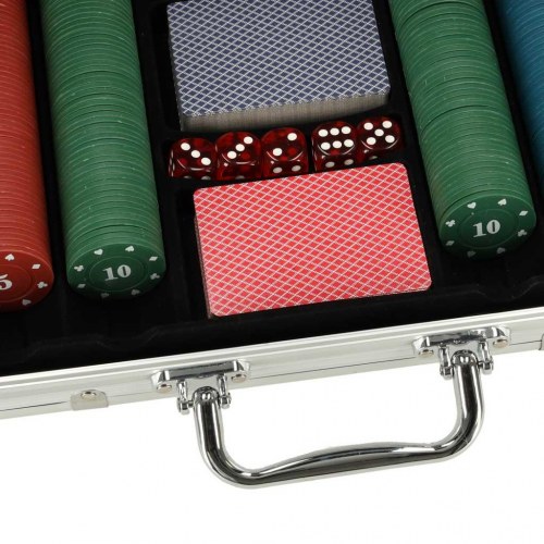 Poker sæt i kuffert - 500 jetoner, 2 kortspil