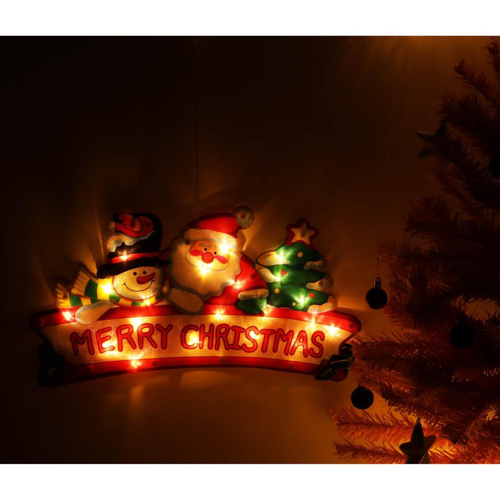 Julelys LED vægophæng - Merry Christmas 45 cm billede