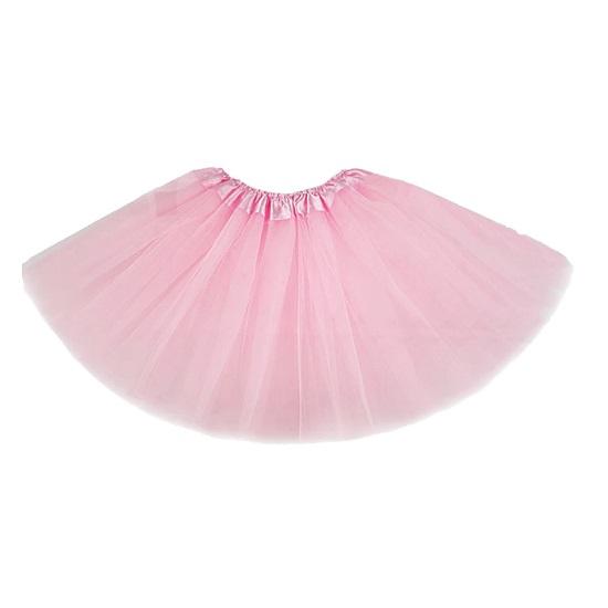 Ballet tutu tylskørt - pink, 3 lag billede