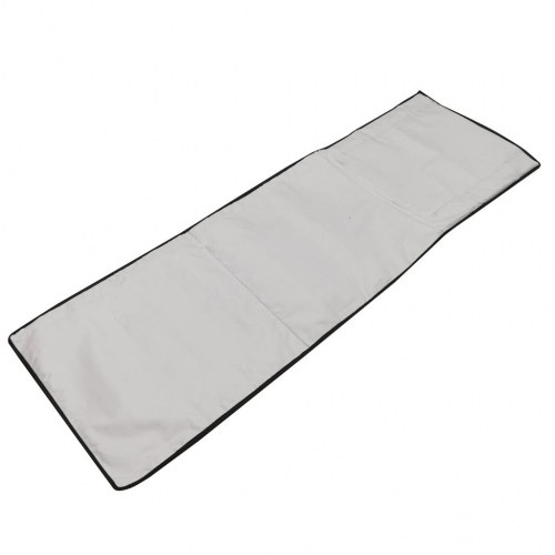 Liggemåtte med ryglæn - foldbar strandstol 150 × 47 × 48 cm, grå