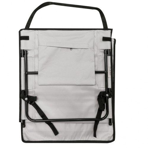 Liggemåtte med ryglæn - foldbar strandstol 150 × 47 × 48 cm, grå