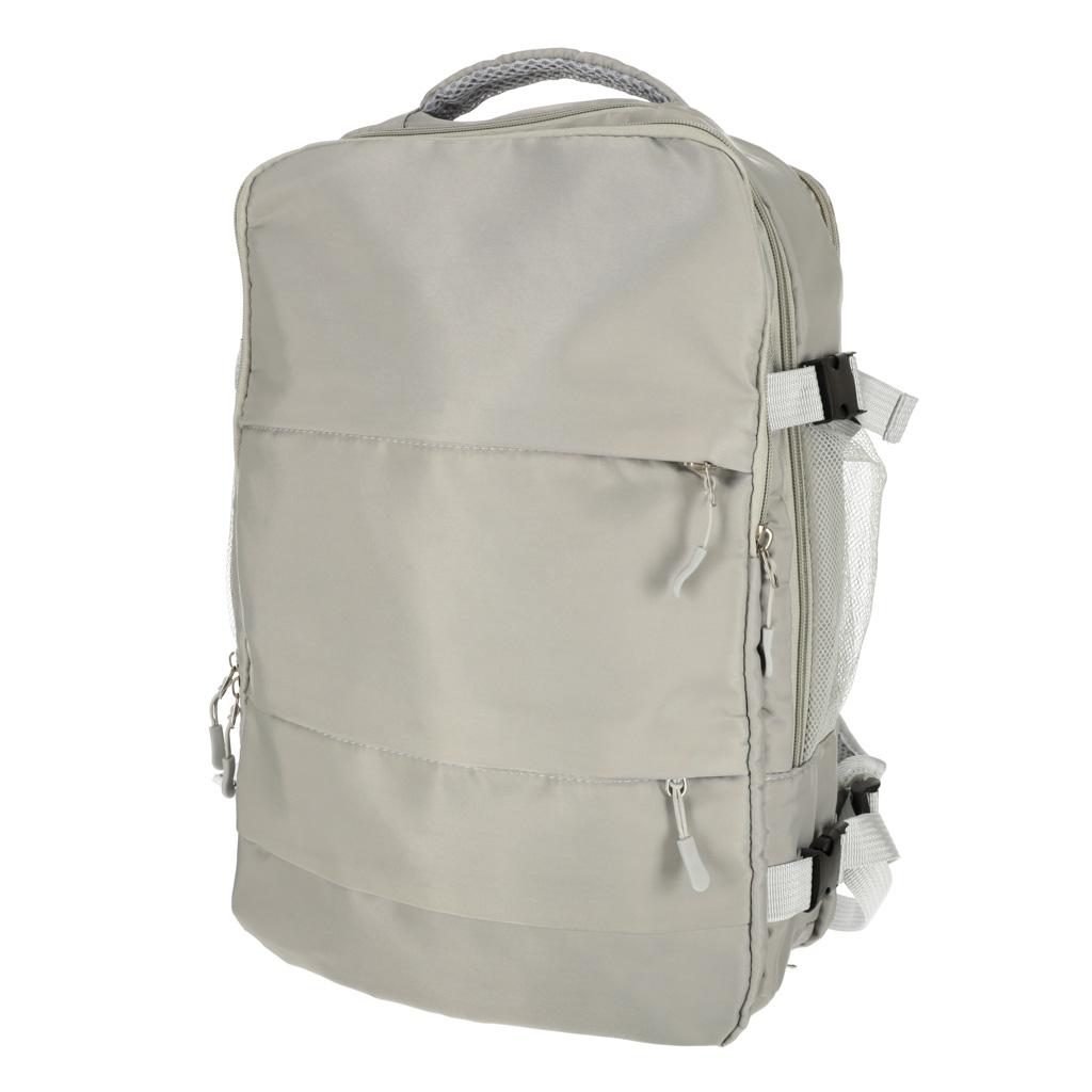 Kabinekuffert-rygsæk med USB - vandafvisende, grå 45 × 28 × 16 cm billede