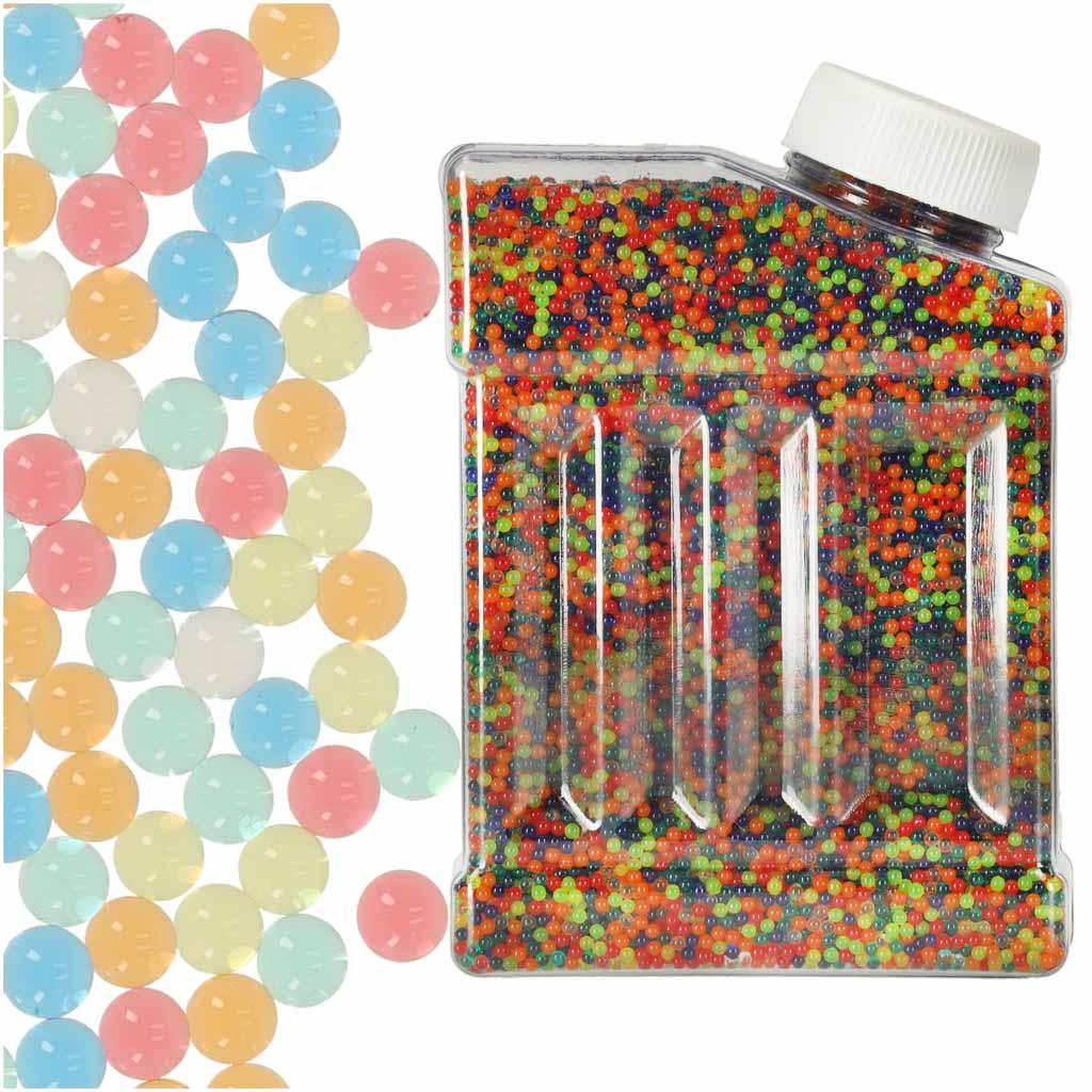 Hydrogel vandperler til gel blaster - multicolor 250 g, 50.000 stk., 7-8 mm billede
