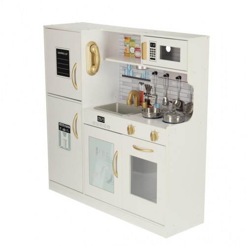 Legetøjskøkken i træ til børn med køleskab