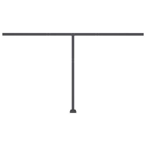 Fritstående markise 400x350 cm automatisk betjening gul/hvid