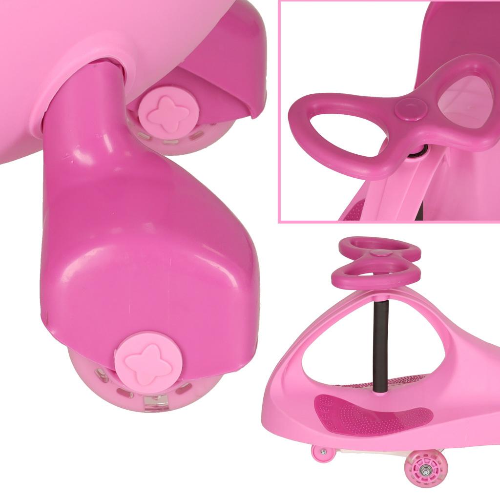 Gåbil med lysende LED-hjul - pink billede