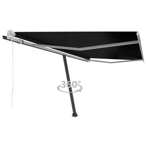 Fritstående markise 400x350 cm automatisk betjening antracitgrå