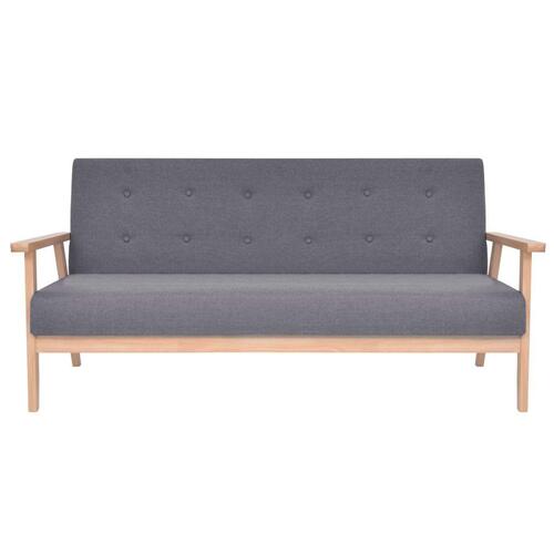 Sofasæt i 2 dele stof mørkegrå