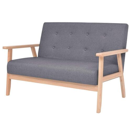 Sofasæt i 2 dele stof mørkegrå