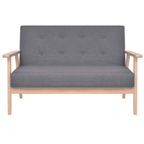 Sofasæt i 2 dele stof mørkegrå