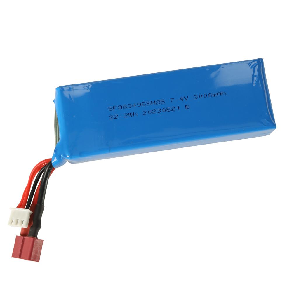 RC batteri til WLToys 104002 1:10 4WD 2,4 GHz - 7,4 V 3000 mAh billede
