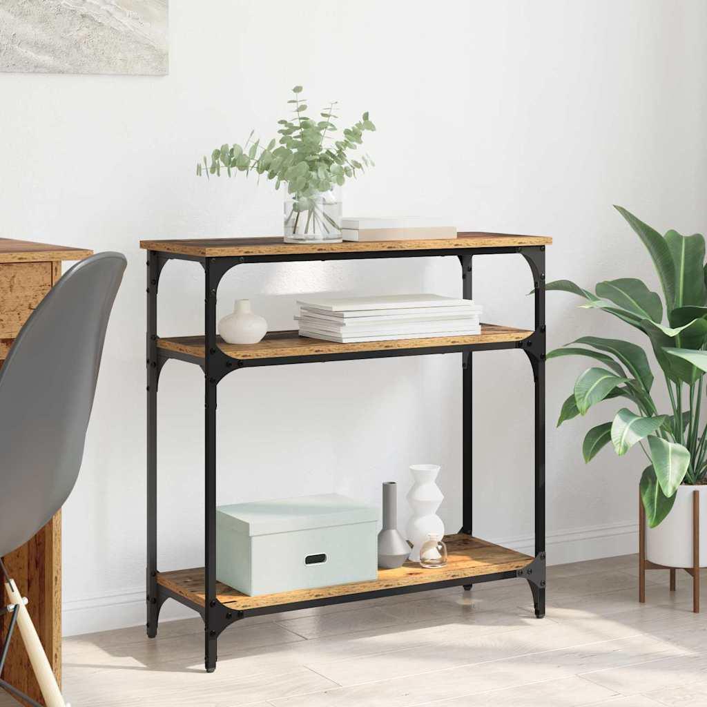 Konsolbord Gammelt træ 75 x 29 x 75 cm Konstrueret træ billede