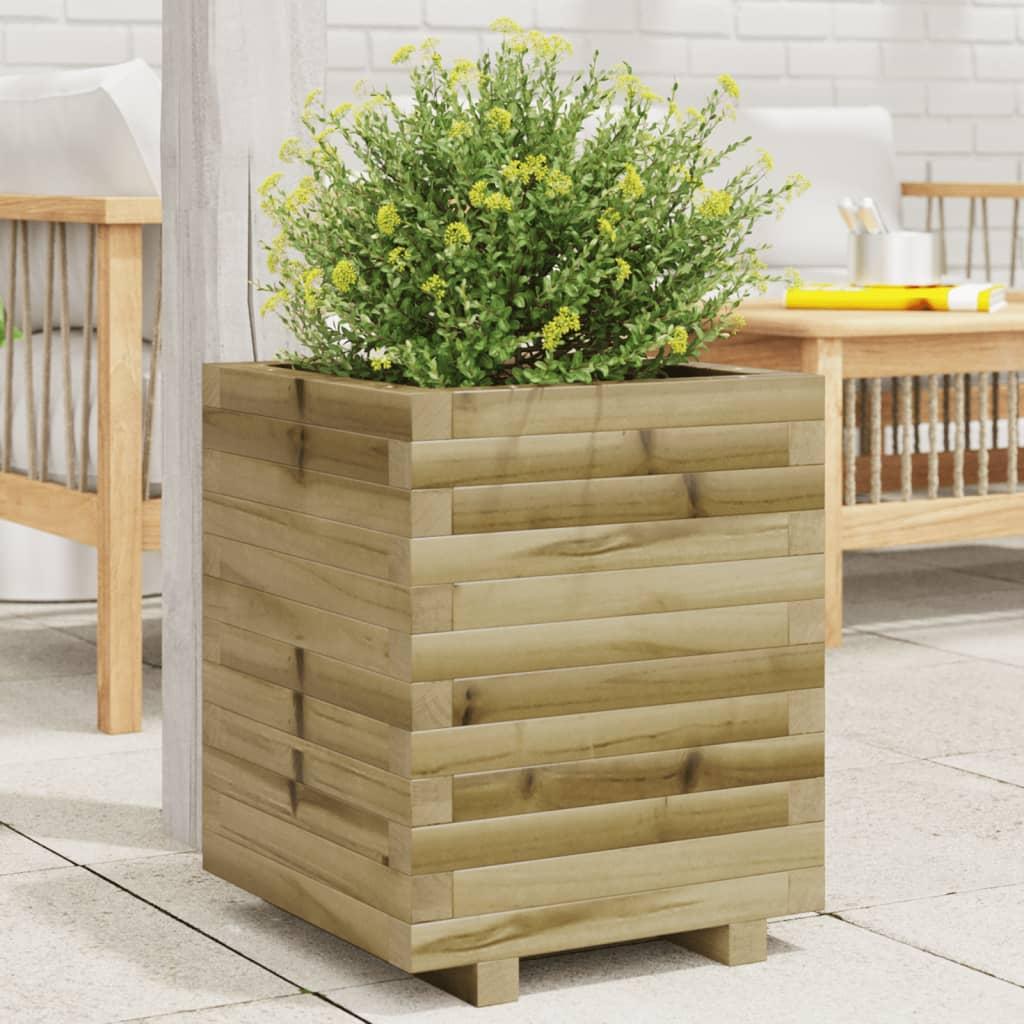 Plantekasse 40x40x49,5 cm imprægneret fyrretræ billede