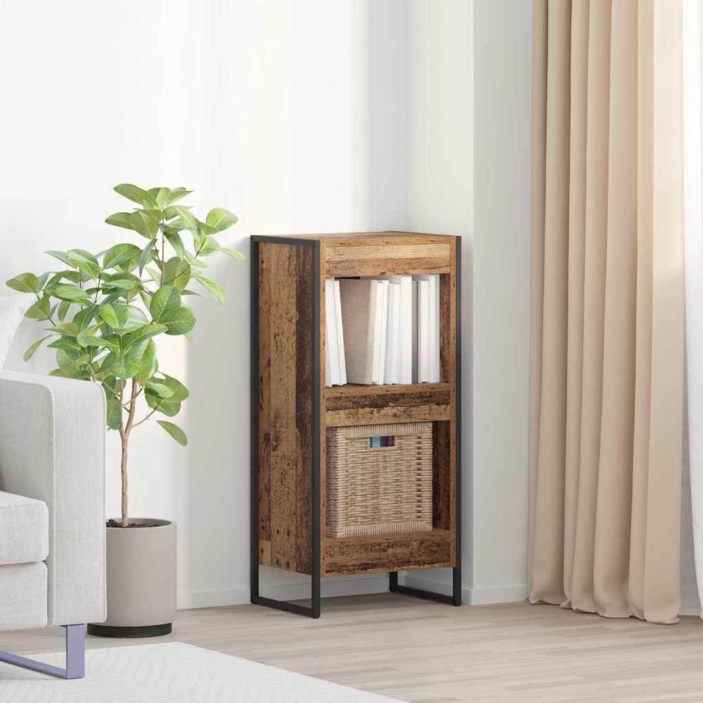 Bogskab Gammelt træ 80 x 30 x 155 cm Konstrueret træ billede