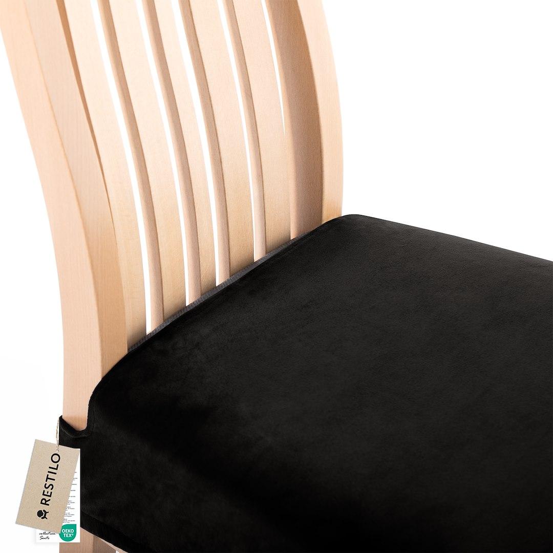 Sofaovertræk RESTILO Sento - sort, glat, klassisk billede