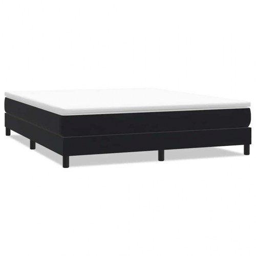 Kontinentalseng uden madras 180×220 cm - fløjl, sort