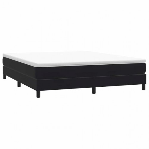 Kontinentalseng uden madras 180×220 cm - fløjl, sort