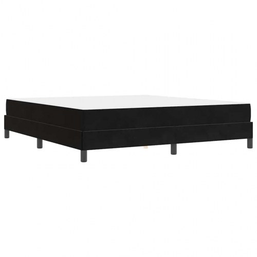 Kontinentalseng med madras Sort 180 x 220 cm Stof