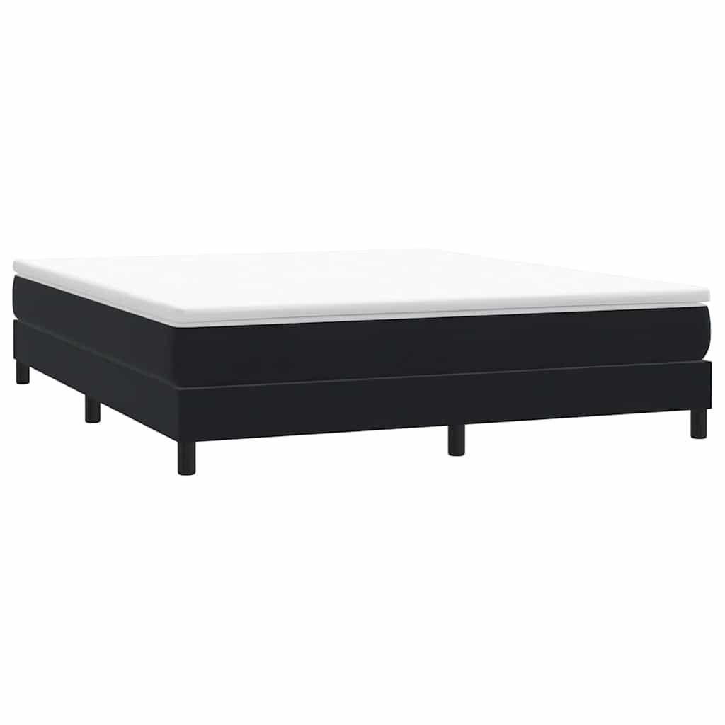 Kontinentalseng uden madras 180x210 cm fløjl sort