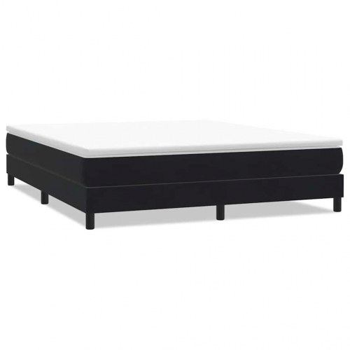 Kontinentalseng uden madras 180x210 cm fløjl sort