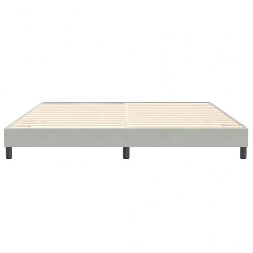 Kontinentalseng uden madras 200 × 210 cm - fløjl, lysegrå