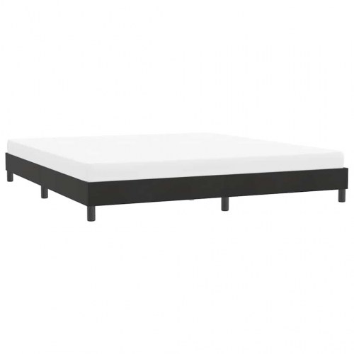 Sengeramme i fløjl - 180 x 220 cm, sort (uden madras)